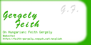 gergely feith business card